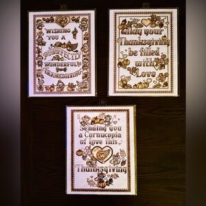 ONE cute ready to frame 8x11 print Thanksgiving harvest fall autumn cornucopia